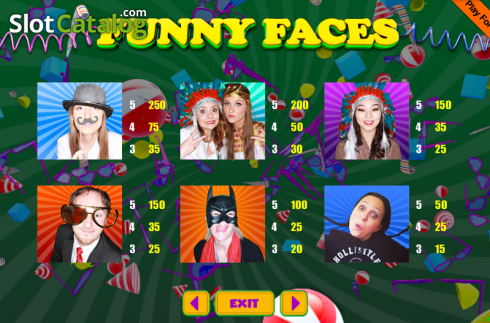 Bildschirm7. Funny Faces slot