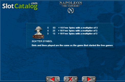 Screen6. Napoleon (Portomaso Gaming) slot