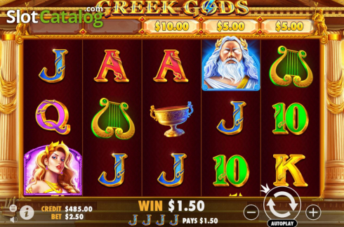 Win Screen 1. Greek Gods (Pragmatic Play) slot
