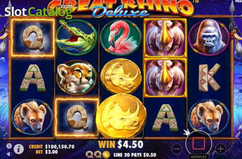 Free Spins 2. Great Rhino Deluxe slot