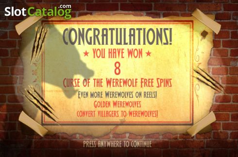 Free Spins 1. Curse of the Werewolf Megaways slot