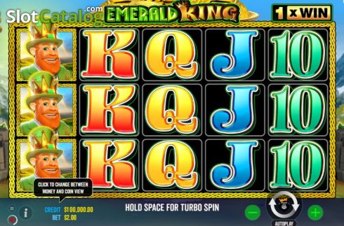 Reel Screen. Emerald King slot