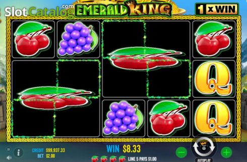 Win Screen 3. Emerald King slot