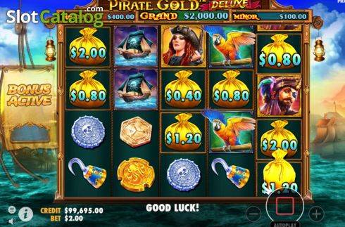 Ekran6. Pirate Gold Deluxe yuvası