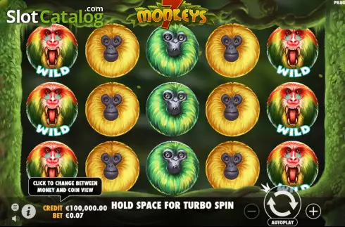 画面2. 7 Monkeys (7モンキーズ) カジノスロット