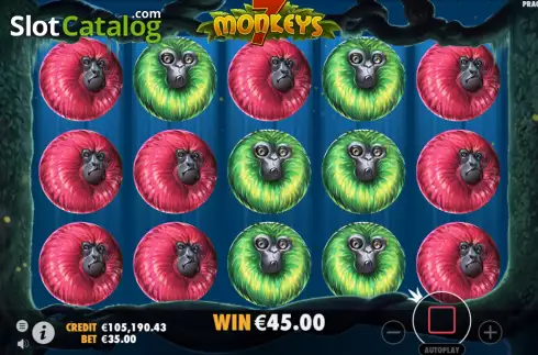 画面4. 7 Monkeys (7モンキーズ) カジノスロット