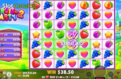 Win Screen 1. Fruit Party 2 slot