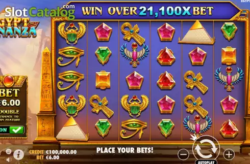 Reels Screen. Egypt Bonanza (Pragmatic Play) slot