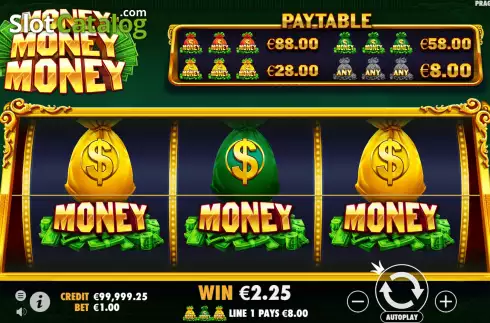 Win Screen 2. Money Money Money slot