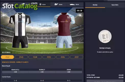 Football Match Screen. Fantastic League slot