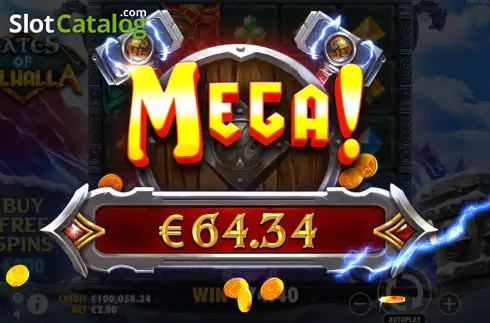 Mega Win. Gates of Valhalla slot