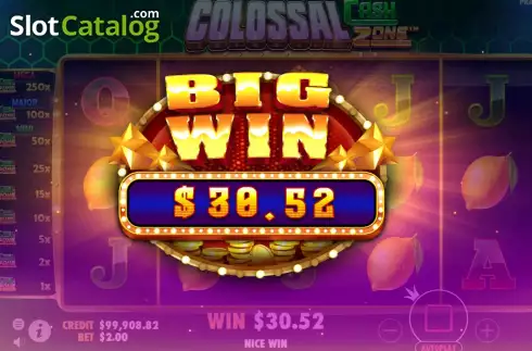 Big Win. Colossal Cash Zone slot