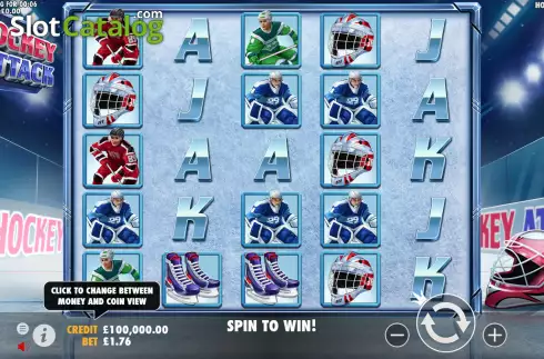 画面2. Hockey Attack カジノスロット