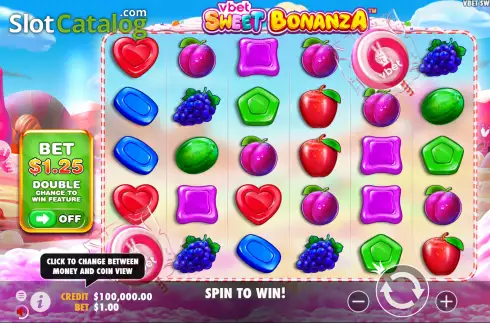 Bildschirm2. Vbet Sweet Bonanza slot