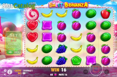 Win screen 2. Vbet Sweet Bonanza slot