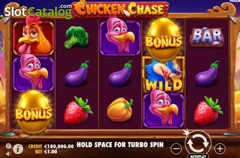 Reels Screen. Chicken Chase slot