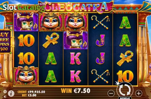 Win Screen. Cleocatra slot