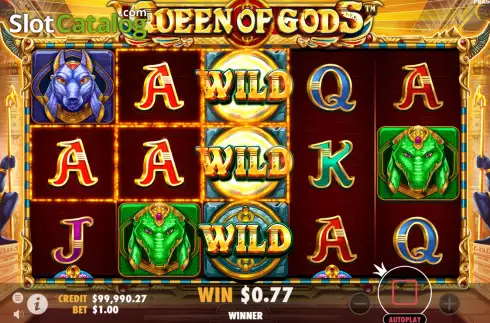 Win Screen 1. Queen of Gods slot