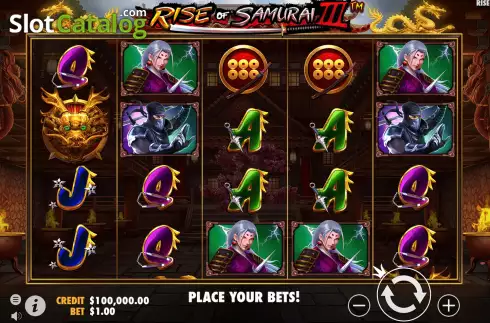 Game Screen. Rise of Samurai III slot