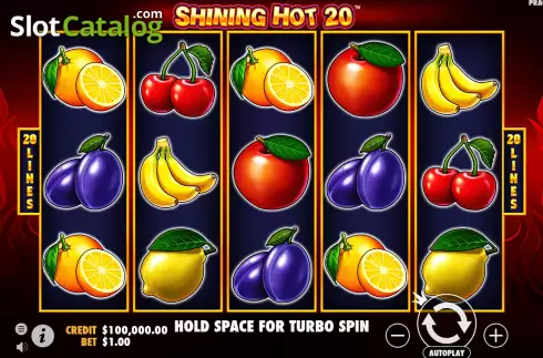 Bildschirm2. Shining Hot 20 slot