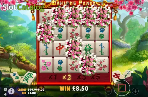Win Screen. Mahjong Panda slot