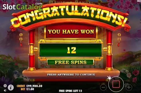 Free Spins Win Screen 2. Mahjong Panda slot