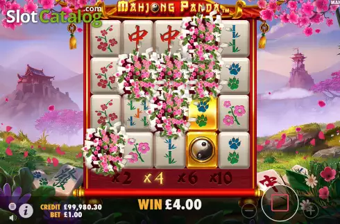 Free Spins Gameplay Screen. Mahjong Panda slot