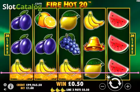 Bildschirm3. Fire Hot 20 slot