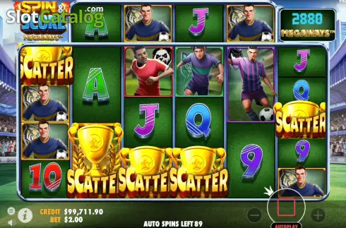 Schermo5. Spin and Score Megaways slot