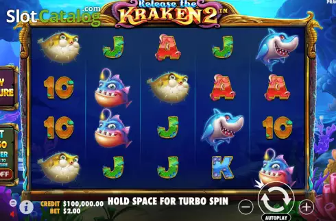 画面2. Release the Kraken 2 カジノスロット