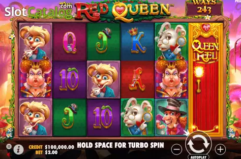 Reels Screen. The Red Queen slot