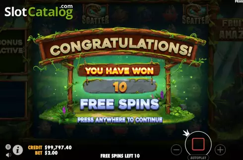 Free Spins 1. Fruits of the Amazon slot