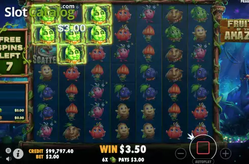 Free Spins 3. Fruits of the Amazon slot