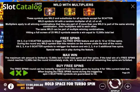 Game Rules 2. Wild Bison Charge slot