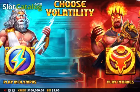 Start Screen. Zeus vs Hades - Gods of War slot