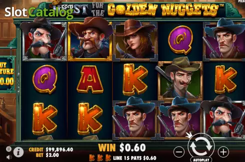 Win Screen. Heist for the Golden Nuggets slot