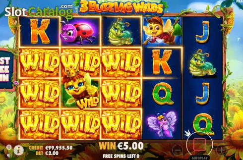 Free Spins 4. 3 Buzzing Wilds slot
