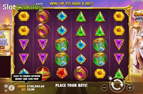 Reel screen. Gates of Party Casino slot