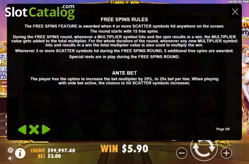 Schermo7. Gates of Party Casino slot