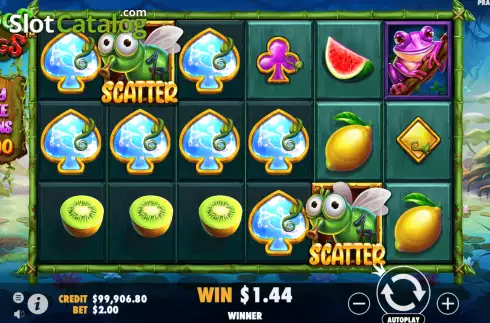 Schermo5. Frogs & Bugs slot