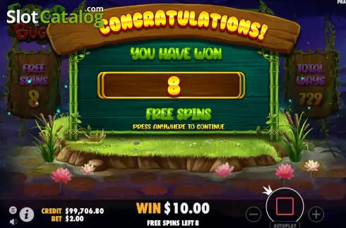 Free Spins 1. Frogs & Bugs slot