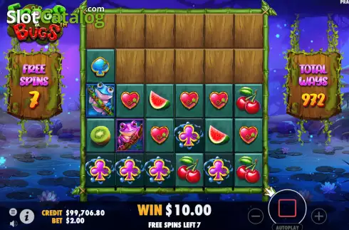 Schermo7. Frogs & Bugs slot