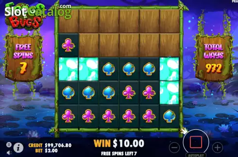 Schermo8. Frogs & Bugs slot