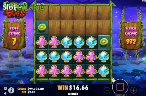 Schermo9. Frogs & Bugs slot