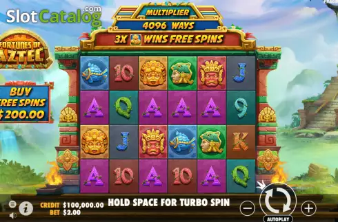 Captura de tela2. Fortunes of the Aztec slot