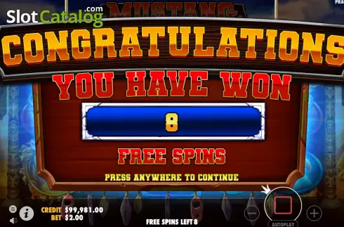 Free Spins 1. Mustang Trail slot