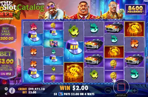 Bildschirm6. The Money Men Megaways slot