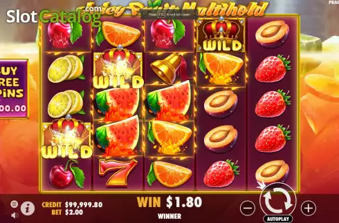 Win Screen. Juicy Fruits Multihold slot