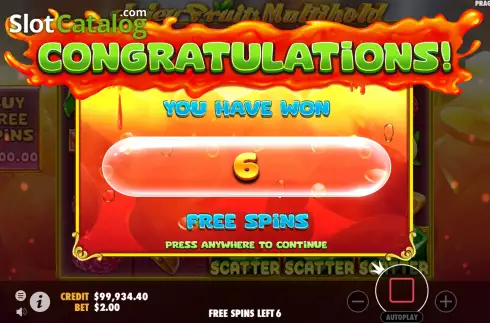 Free Spins. Juicy Fruits Multihold slot