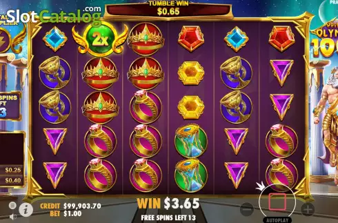 Free Spins Win Screen 3. Gates of Olympus 1000 slot